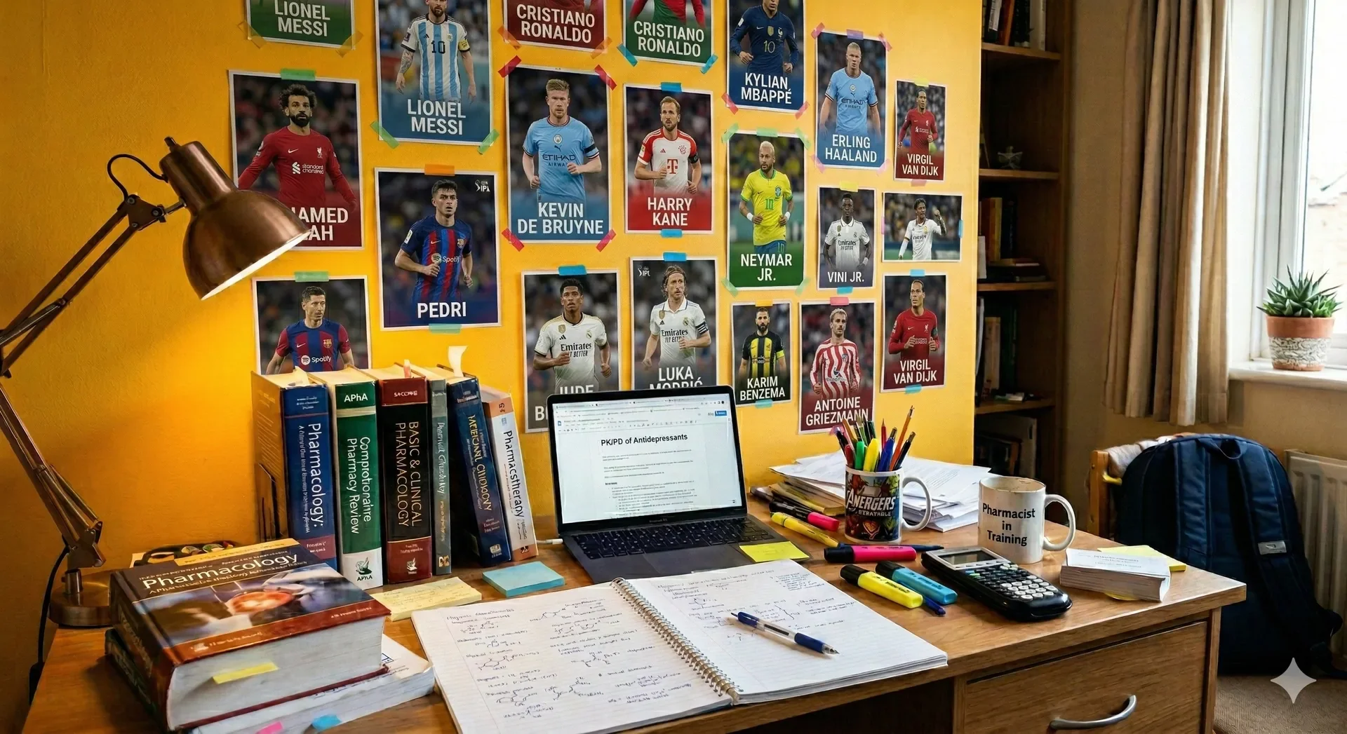 Marvel Phase — desk scene with superhero posters